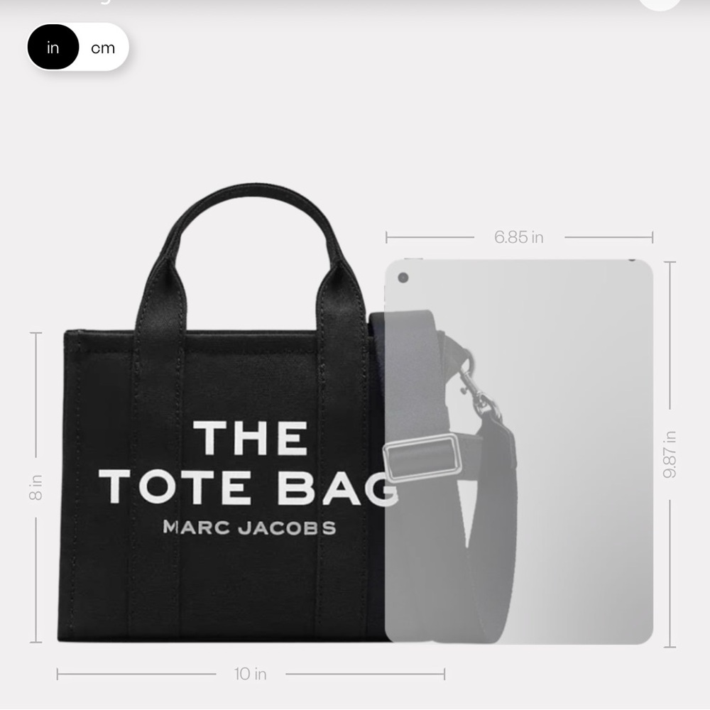 Marc Jacobs Black Crossbody Tote Bag - Picture 12 of 15